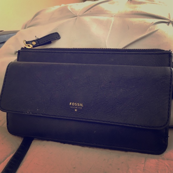 Black Fossil wallet purse - Picture 1 of 6